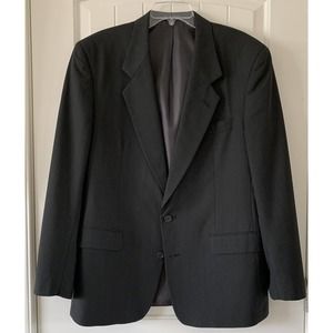 Men's FENZIA Athletic Dark Gray 100% Wool Sport Coat Blazer Jacket 2 Button 43R